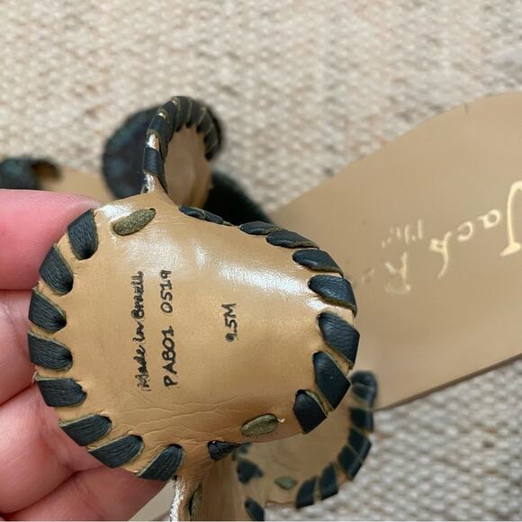 Jack Rogers Lauren Snake Print Sandals - Picture 7 of 9